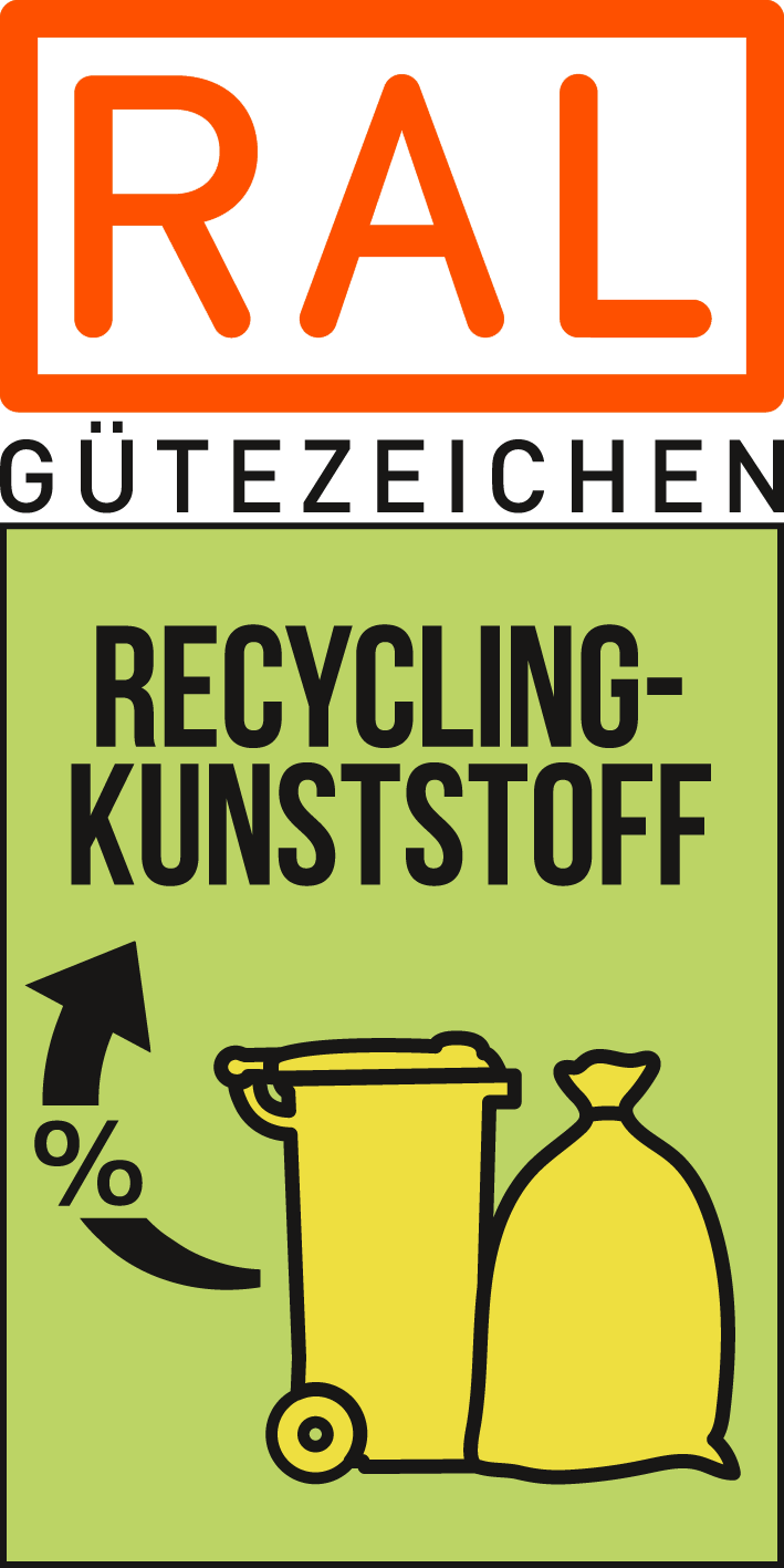 Logo Gütezeichen %RECYCLING-KUNSTSTOFF