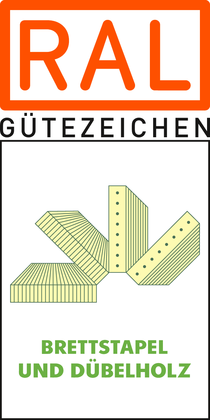 Logo Gütezeichen Brettstapel und Dübelholz