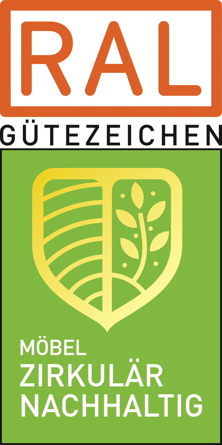 Logo Gütezeichen Möbel Zirkulär Nachhaltig