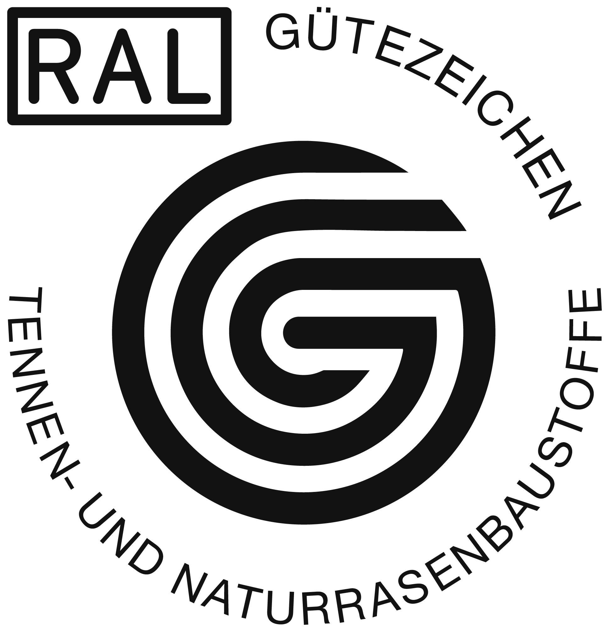 Logo Gütezeichen Tennen- und Naturrasenbaustoffe