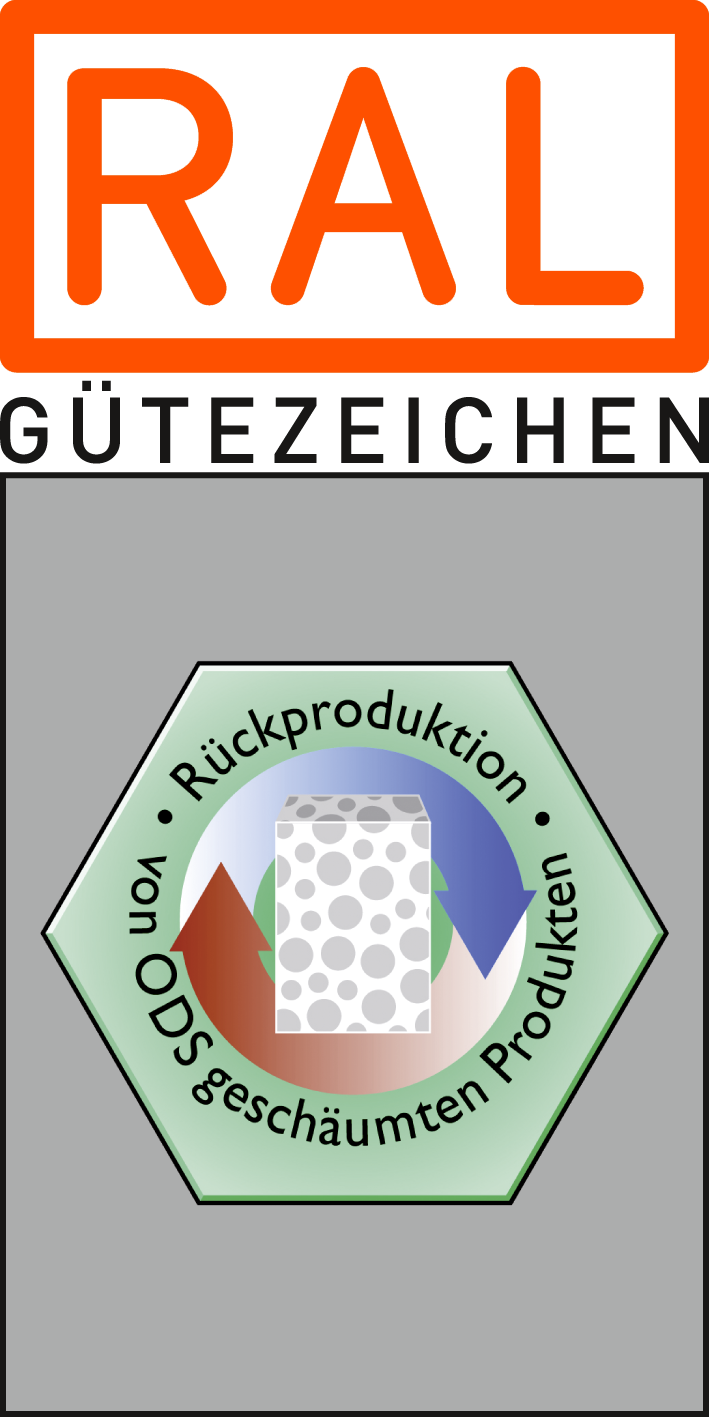 Logo Gütezeichen Rückproduktion von ODS-geschäumten Produkten